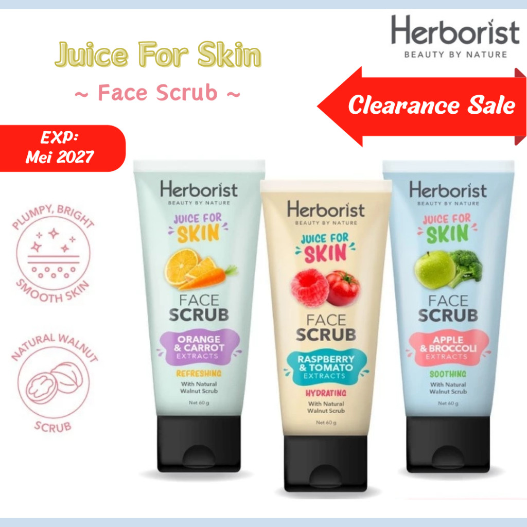 herborist juice for skin face scrub 60ml herborist juice for skin face scrub 60ml