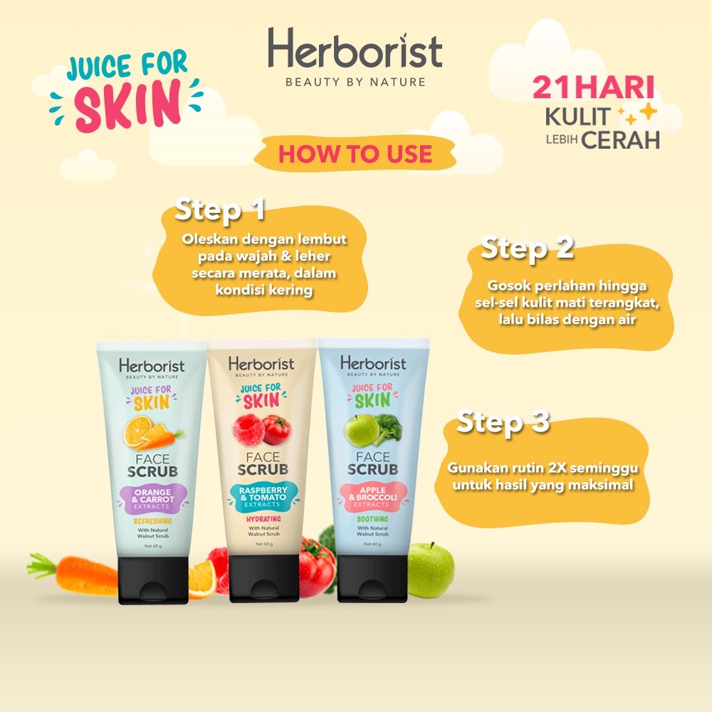 herborist juice for skin face scrub 60ml herborist juice for skin face scrub 60ml