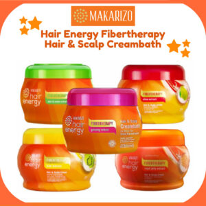 makarizo hair energy fibertherapy hair and scalp creambath 500gr/masker rambut