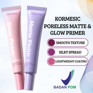 kormesic poreless matte primer and glow bright primer 30g/alas make up
