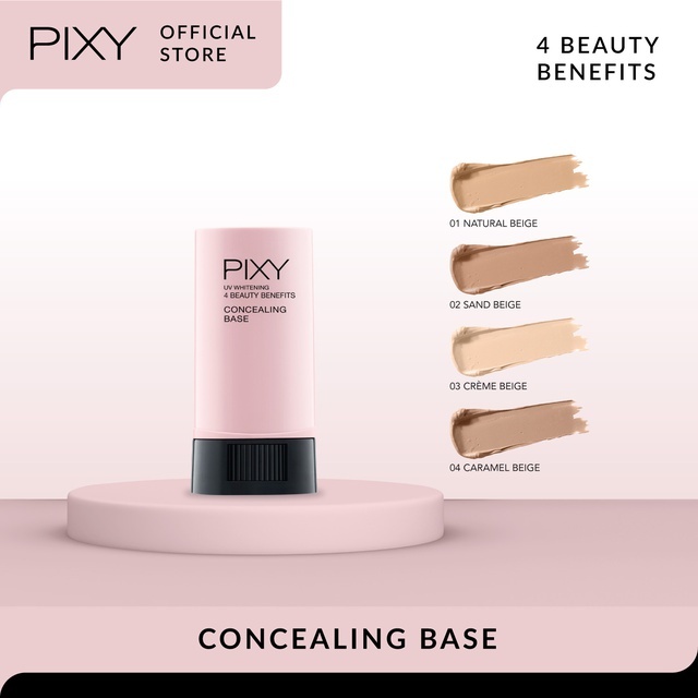 pixy concealing base 4 beauty benefits 9g/alas bedak pixy concealing base 4 beauty benefits 9g/alas bedak