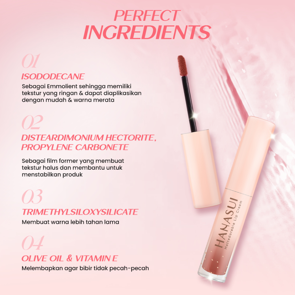 hanasui mattedorable lip cream 4g/lipstick/lip matte hanasui mattedorable lip cream 4g/lipstick/lip matte