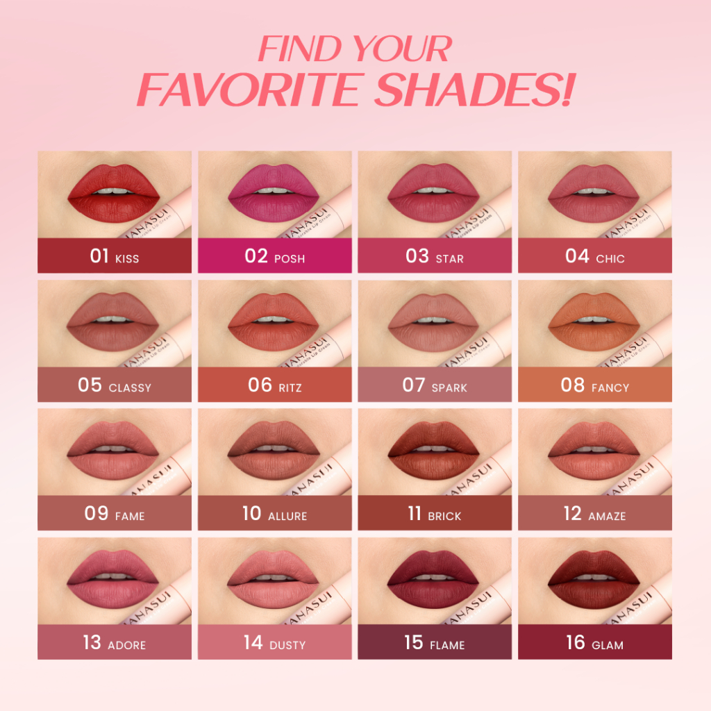 hanasui mattedorable lip cream 4g/lipstick/lip matte hanasui mattedorable lip cream 4g/lipstick/lip matte