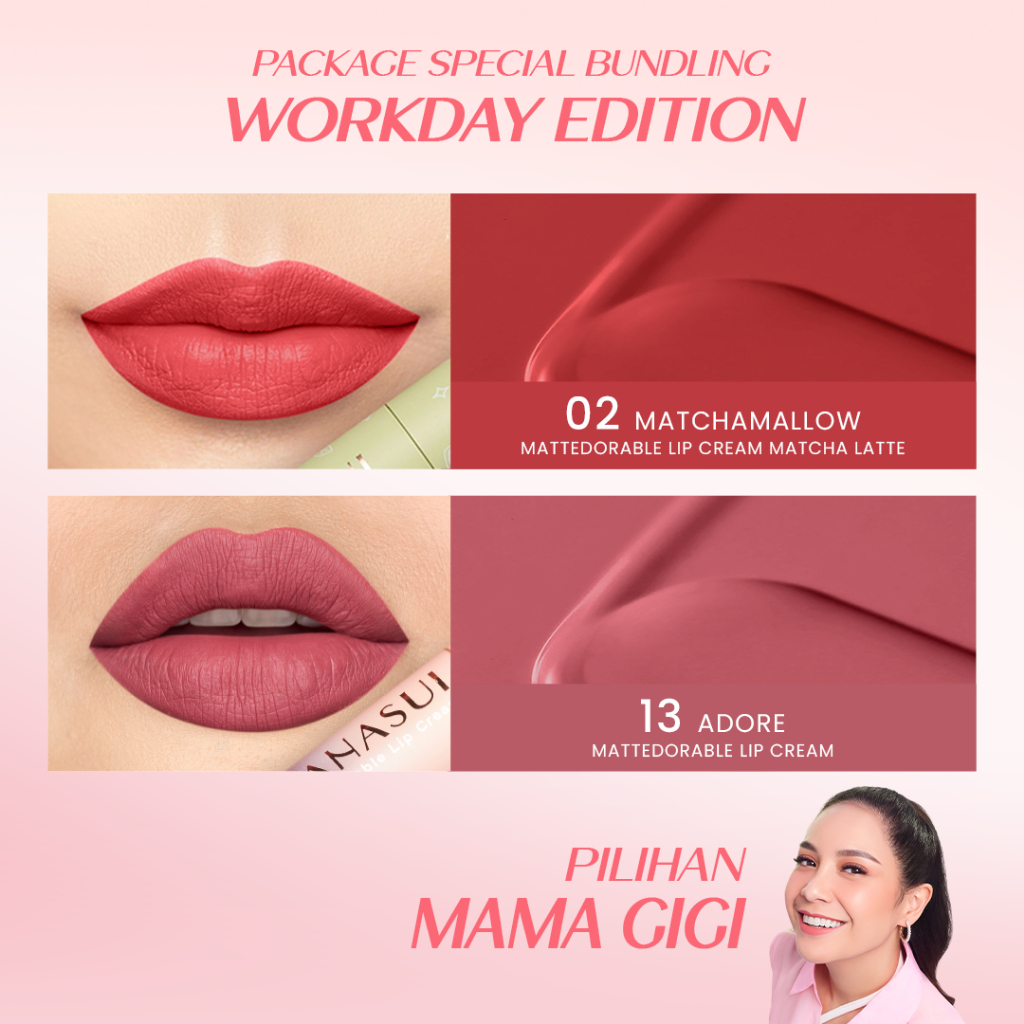 hanasui mattedorable lip cream 4g/lipstick/lip matte hanasui mattedorable lip cream 4g/lipstick/lip matte