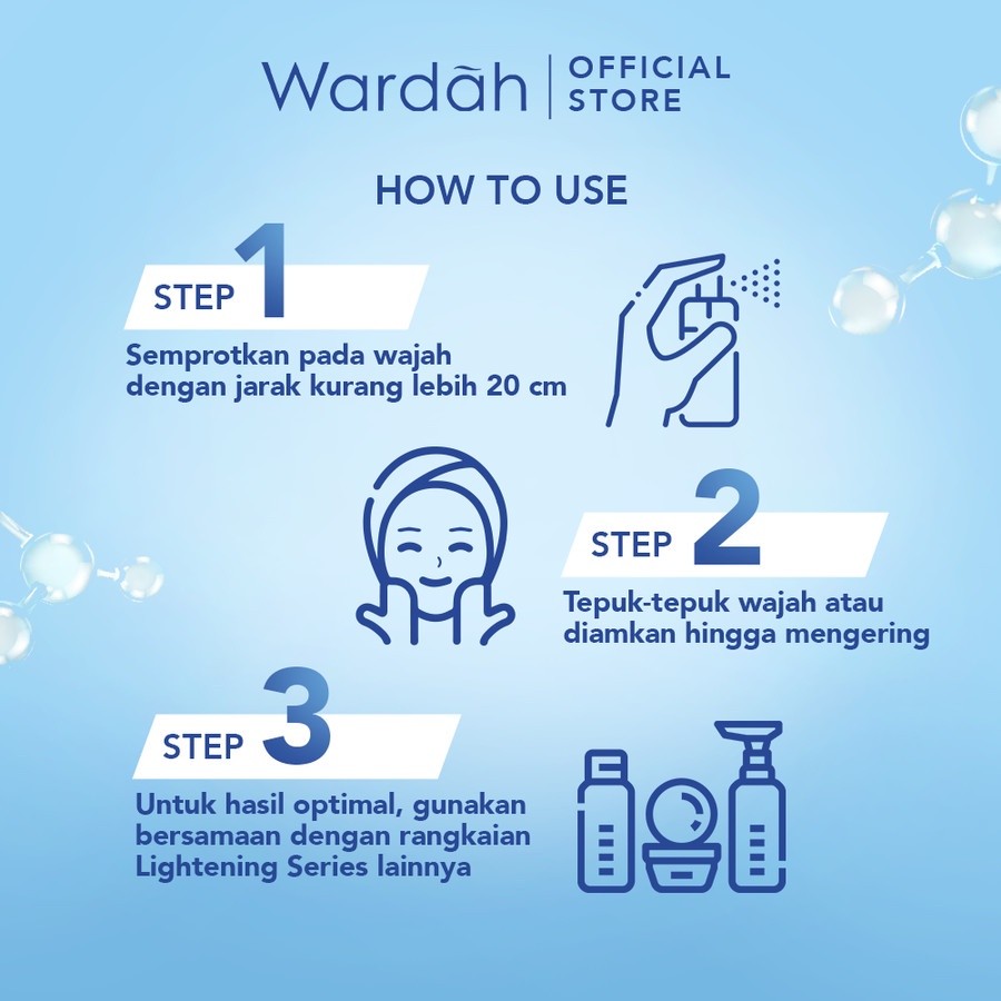 wardah lightening face mist 60ml/setting spray wardah lightening face mist 60ml/setting spray