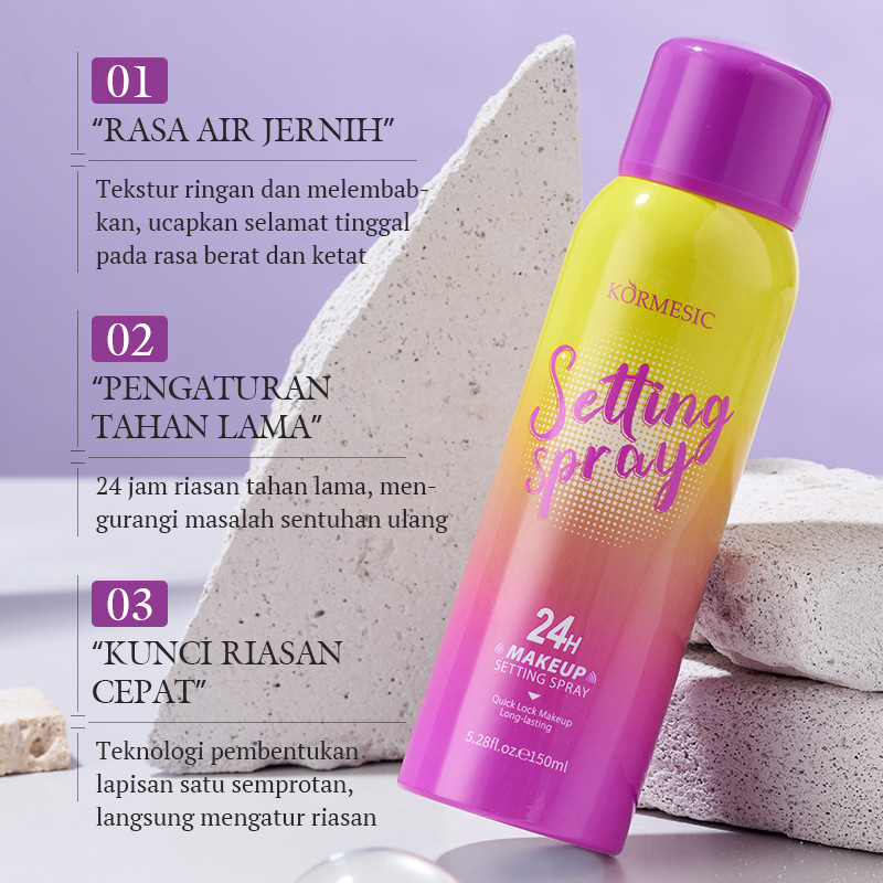 kormesic 24h makeup setting spray 150ml/pengunci make up kormesic 24h makeup setting spray 150ml/pengunci make up