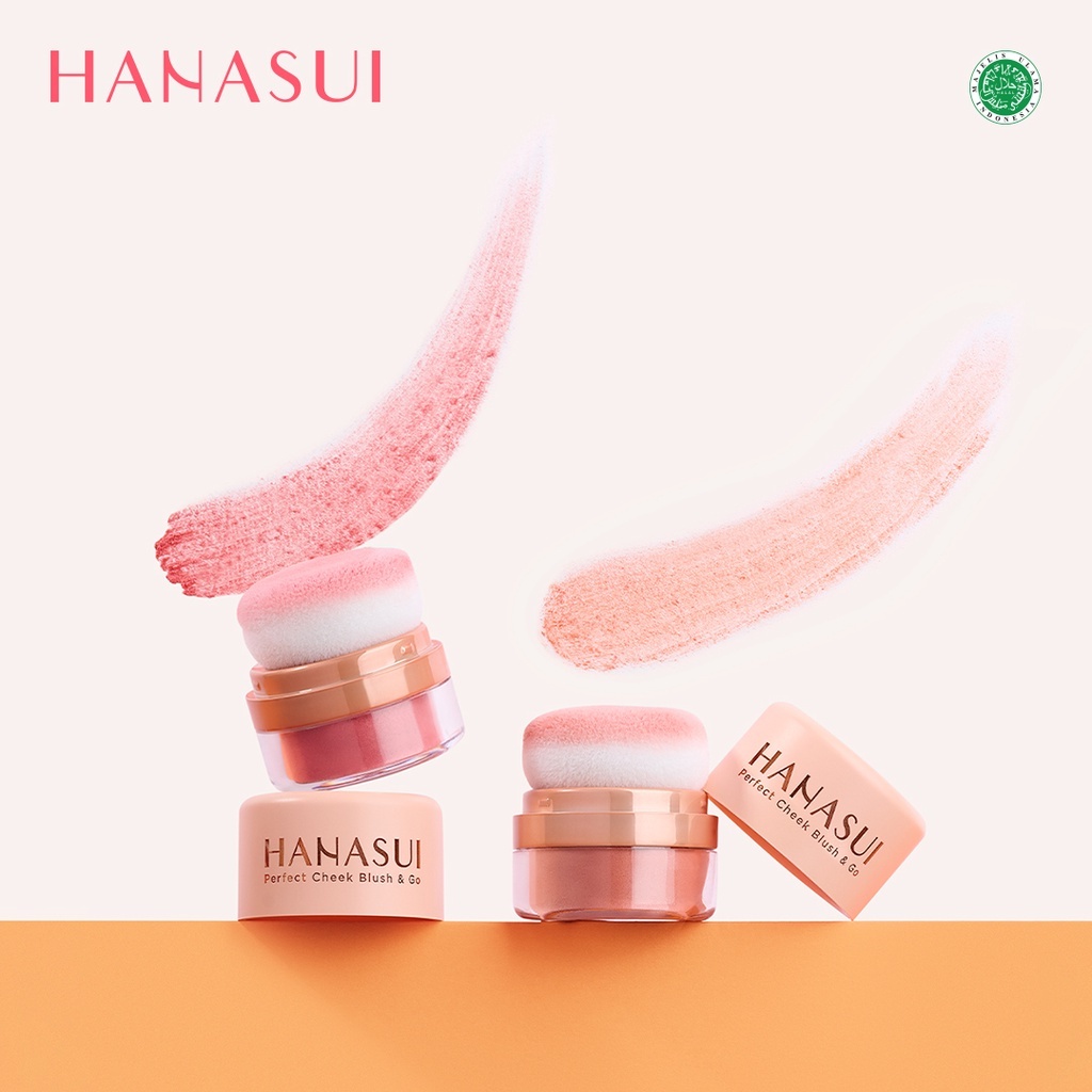 hanasui perfect cheek blush & go powder 2.5g/perona pipi hanasui perfect cheek blush & go powder 2.5g/perona pipi