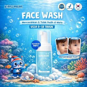 kitty mom face wash 100ml/sabun cuci muka anak