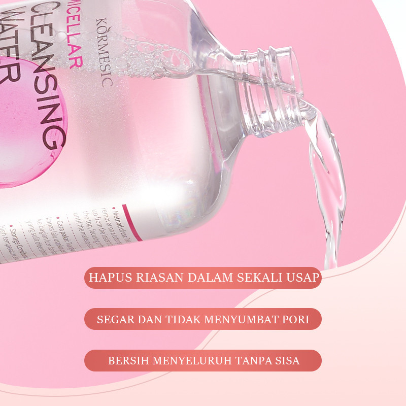 kormesic all in 1 micellar cleansing water 500ml/pembersih make up kormesic all in 1 micellar cleansing water 500ml/pembersih make up