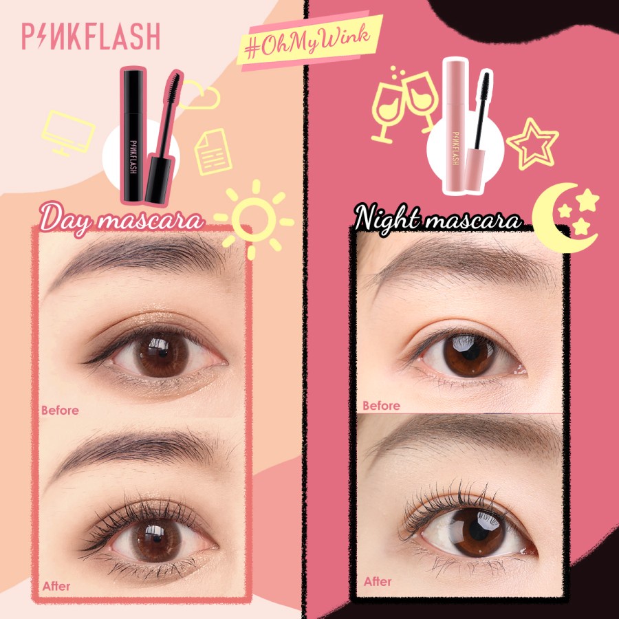 pinkflash oilproof curl mascara | day mascara | night mascara pinkflash oilproof curl mascara | day mascara | night mascara