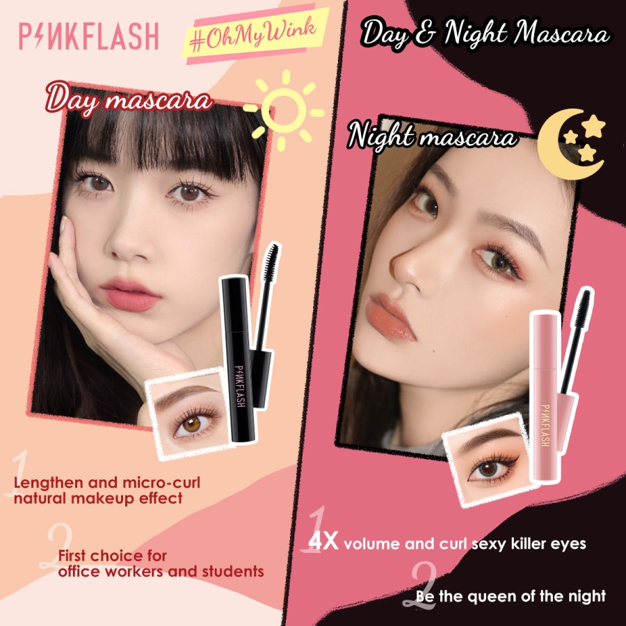 pinkflash oilproof curl mascara | day mascara | night mascara pinkflash oilproof curl mascara | day mascara | night mascara