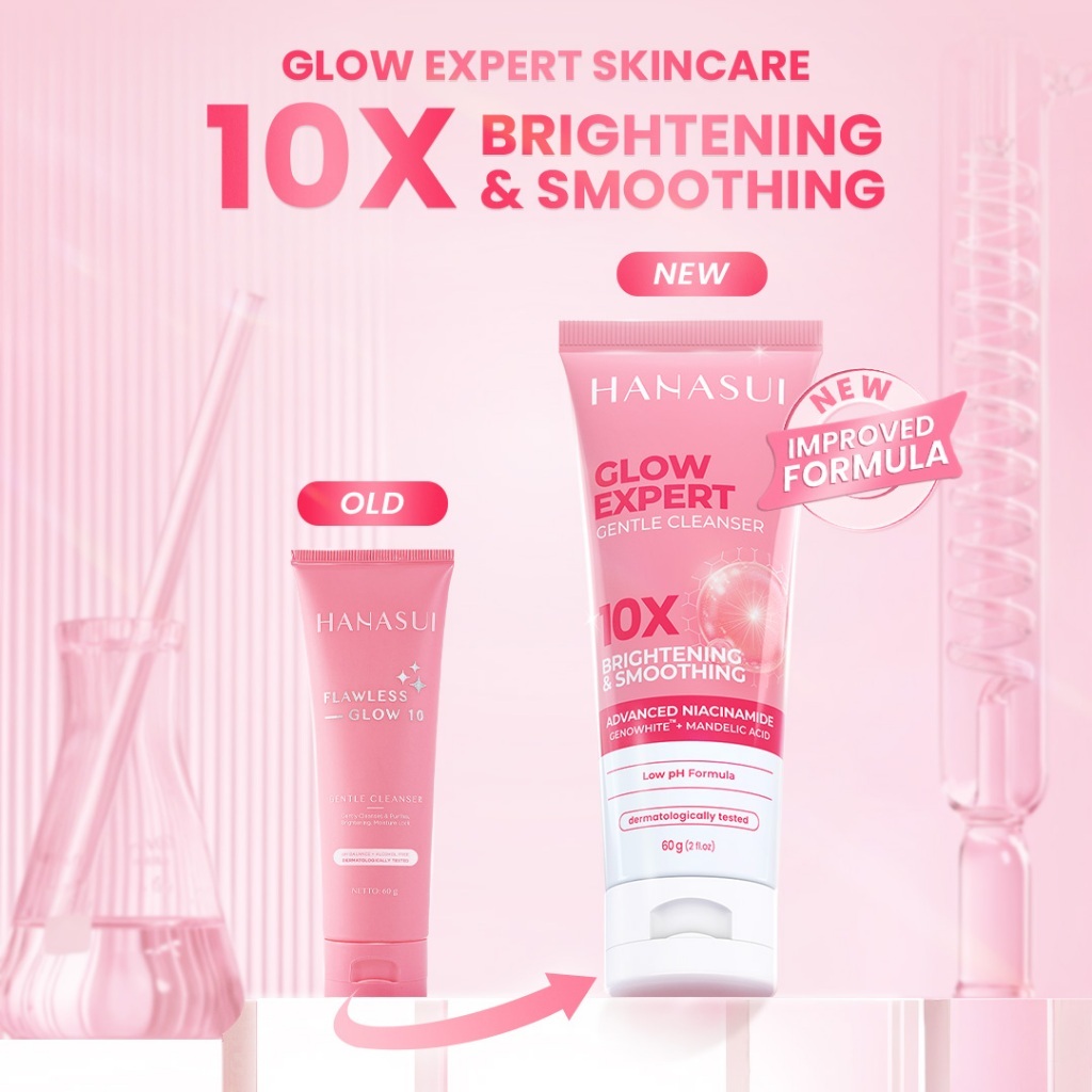 hanasui glow expert gentle cleanser 60g/pembersih wajah hanasui glow expert gentle cleanser 60g/pembersih wajah