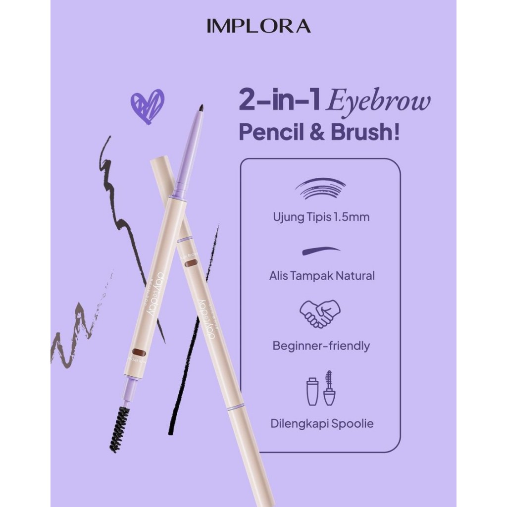 implora day to day brow pop/pensil alis implora day to day brow pop/pensil alis