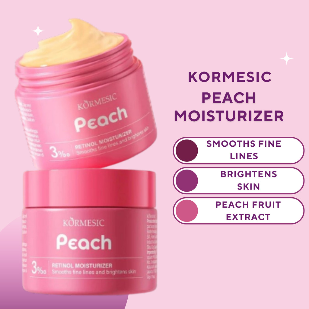 kormesic peach 3% retinol moisturizer 50g/pelembab wajah kormesic peach 3% retinol moisturizer 50g/pelembab wajah