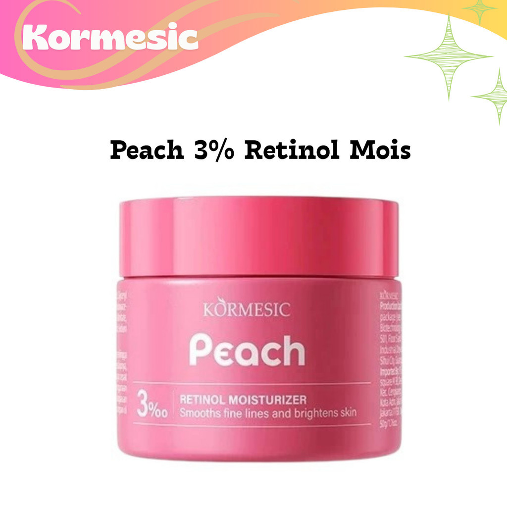 kormesic peach 3% retinol moisturizer 50g/pelembab wajah kormesic peach 3% retinol moisturizer 50g/pelembab wajah