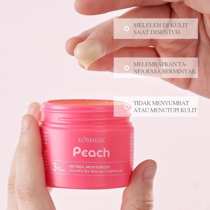 kormesic peach 3% retinol moisturizer 50g/pelembab wajah kormesic peach 3% retinol moisturizer 50g/pelembab wajah