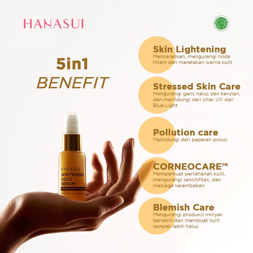 hanasui whitening gold serum 20ml/serum wajah hanasui whitening gold serum 20ml/serum wajah