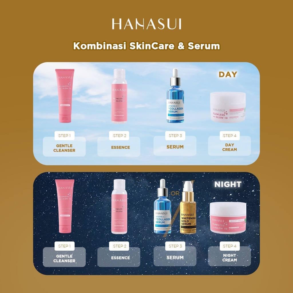 hanasui whitening gold serum 20ml/serum wajah hanasui whitening gold serum 20ml/serum wajah