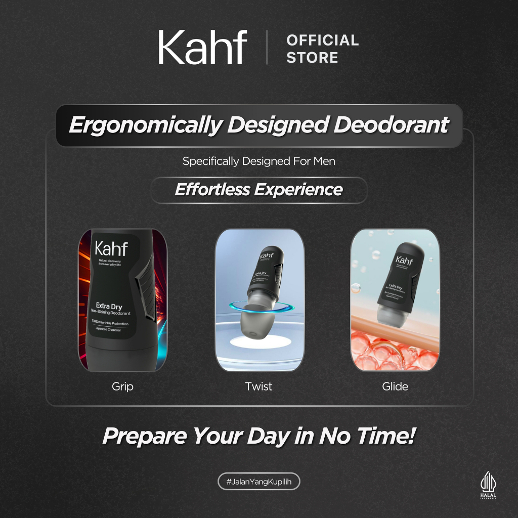 kahf antiperspirant deodorant roll on 45ml/clean fresh/cooling power/extra dry kahf antiperspirant deodorant roll on 45ml/clean fresh/cooling power/extra dry