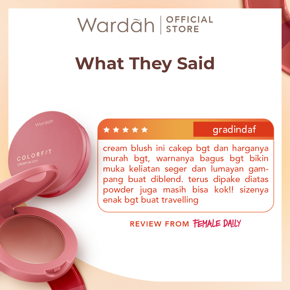 wardah colorfit cream blush | blush on wardah colorfit cream blush | blush on