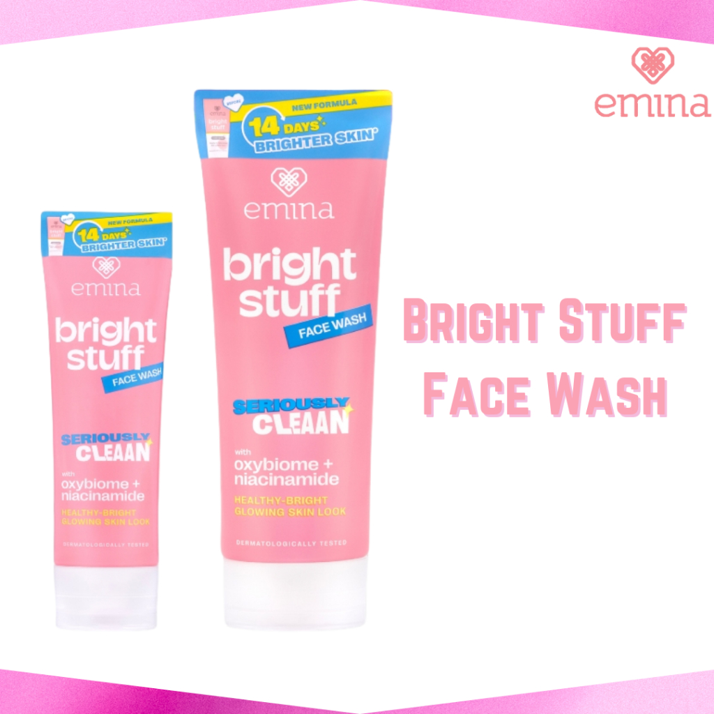 emina bright stuff niacinamide oxy ceramide brightening face wash 50ml and 100ml/pembersih wajah emina bright stuff niacinamide oxy ceramide brightening face wash 50ml and 100ml/pembersih wajah