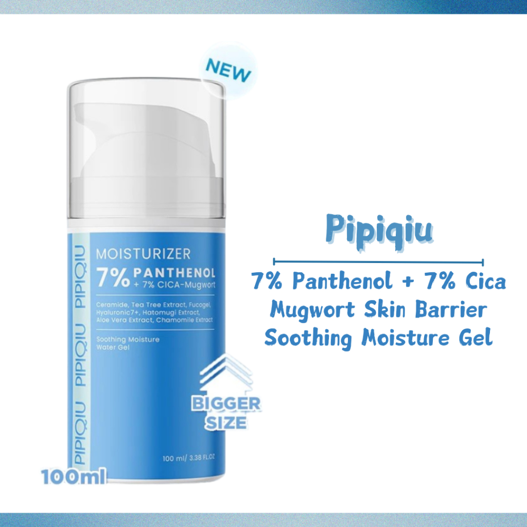 pipiqiu 7% panthenol cica mugwort shooting moisture water gel 100ml/pelembab wajah pipiqiu 7% panthenol cica mugwort shooting moisture water gel 100ml/pelembab wajah