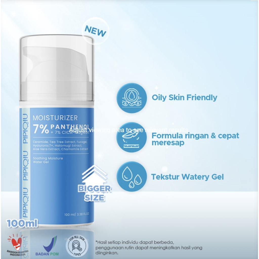pipiqiu 7% panthenol cica mugwort shooting moisture water gel 100ml/pelembab wajah pipiqiu 7% panthenol cica mugwort shooting moisture water gel 100ml/pelembab wajah