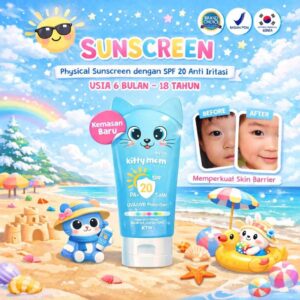 kitty mom physical sunscreen spf 20 pa+/tabir surya bayi
