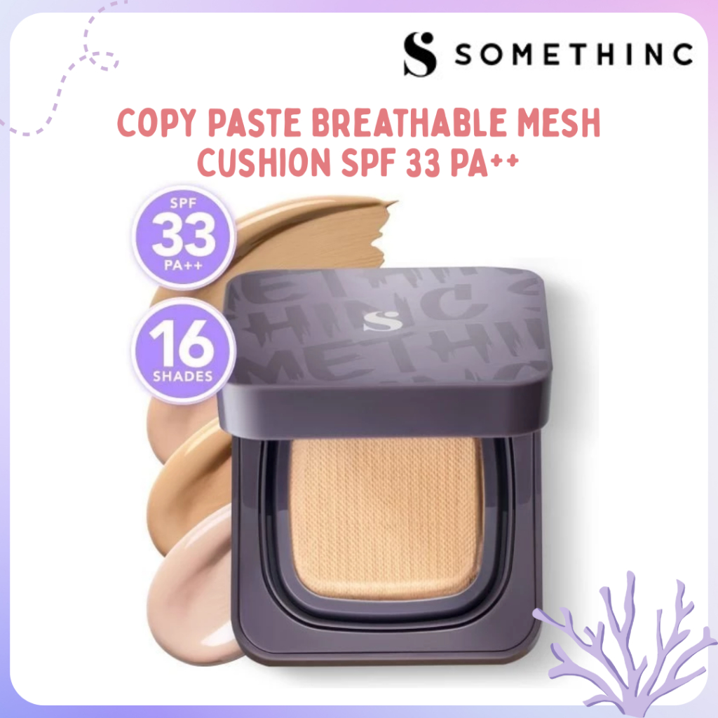 somethinc copy paste breathable mesh cushion spf 33 pa++/alas bedak somethinc copy paste breathable mesh cushion spf 33 pa++/alas bedak