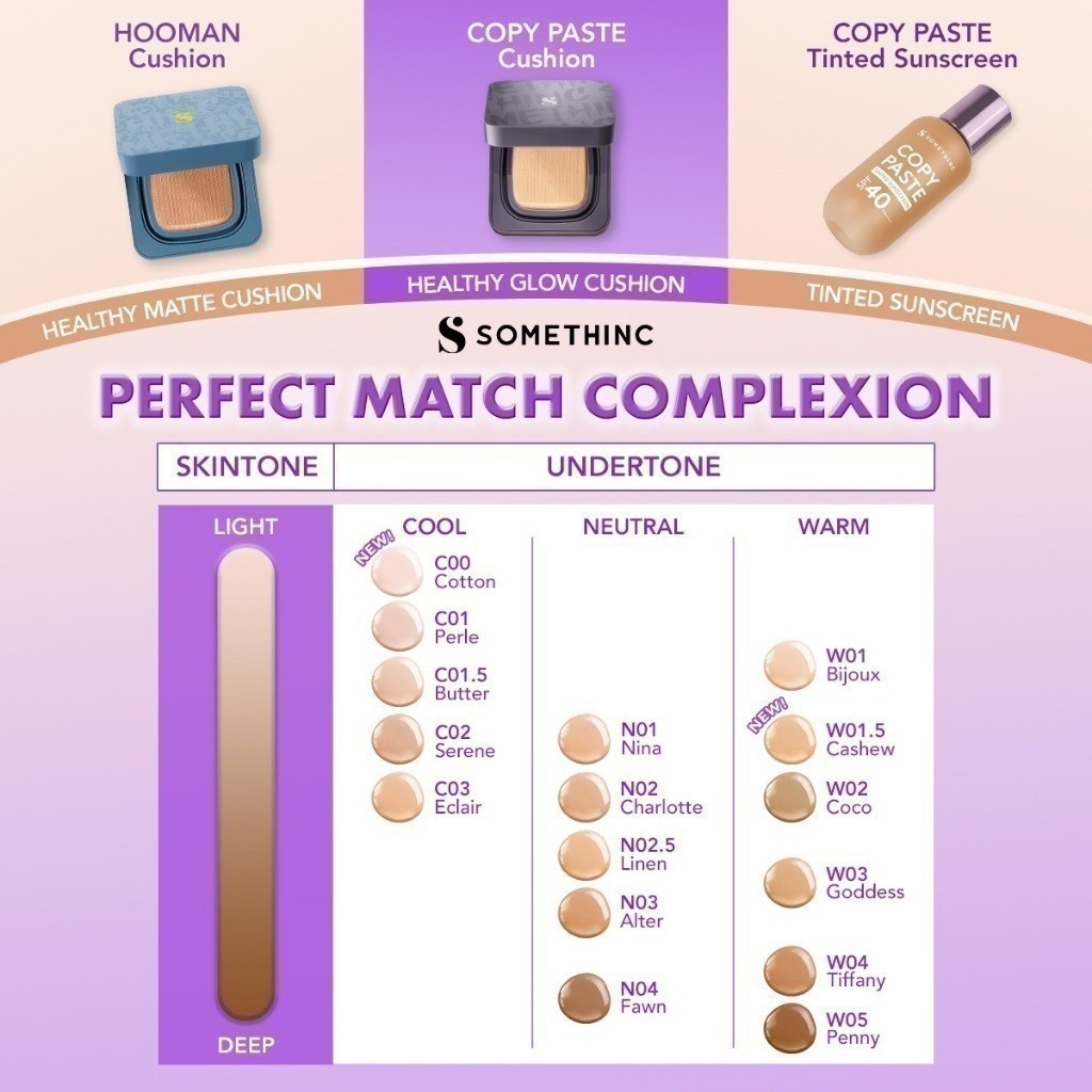 somethinc copy paste breathable mesh cushion spf 33 pa++/alas bedak somethinc copy paste breathable mesh cushion spf 33 pa++/alas bedak