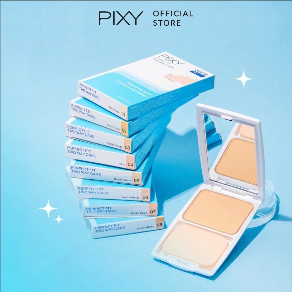 pixy perfect fit two way cake spf 30 pa+++/bedak padat pixy perfect fit two way cake spf 30 pa+++/bedak padat