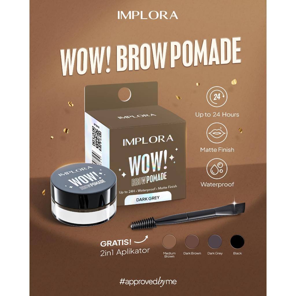 implora wow brow pomade 2.5g/pensil alis implora wow brow pomade 2.5g/pensil alis