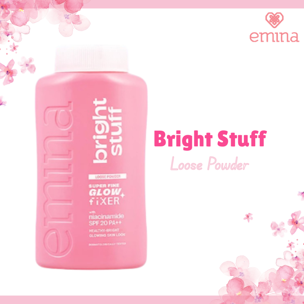 emina bright stuff loose powder 55g/bedak tabur cerah instan matte emina bright stuff loose powder 55g/bedak tabur cerah instan matte