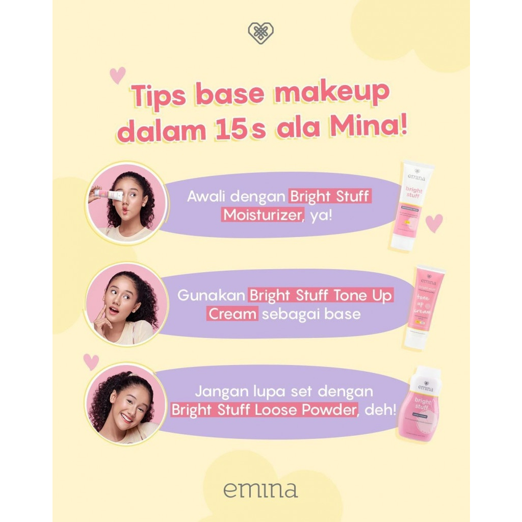 emina bright stuff loose powder 55g/bedak tabur cerah instan matte emina bright stuff loose powder 55g/bedak tabur cerah instan matte