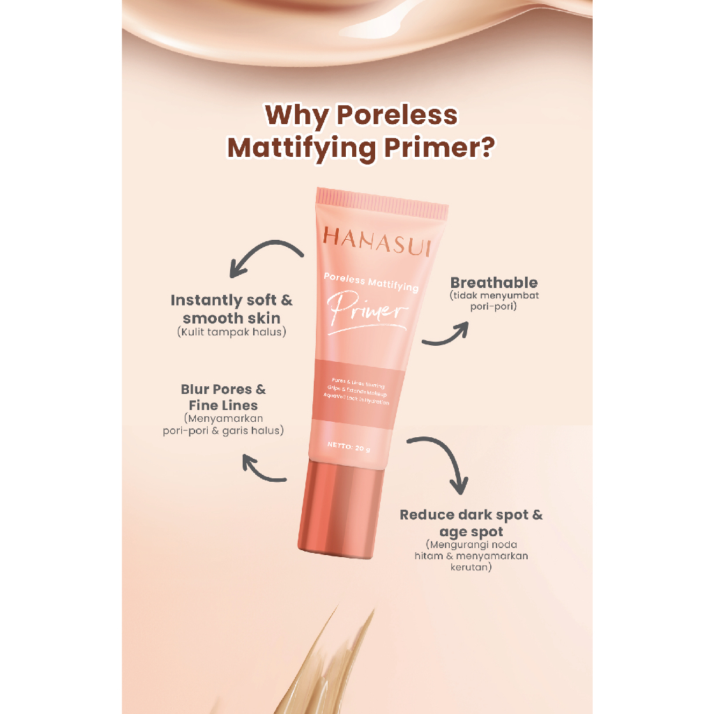 hanasui poreless mattifying primer 20g hanasui poreless mattifying primer 20g