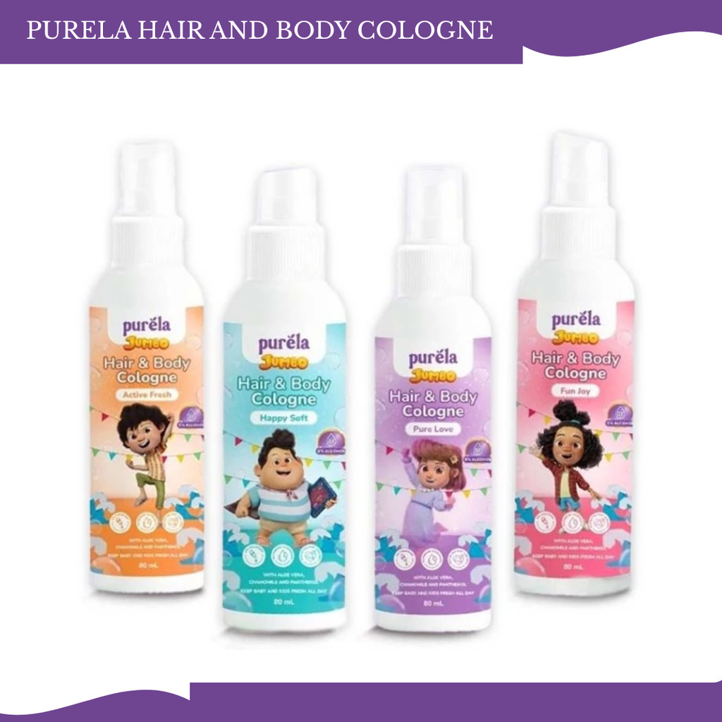 purela hair and body cologne 80g/parfum anak purela hair and body cologne 80g/parfum anak