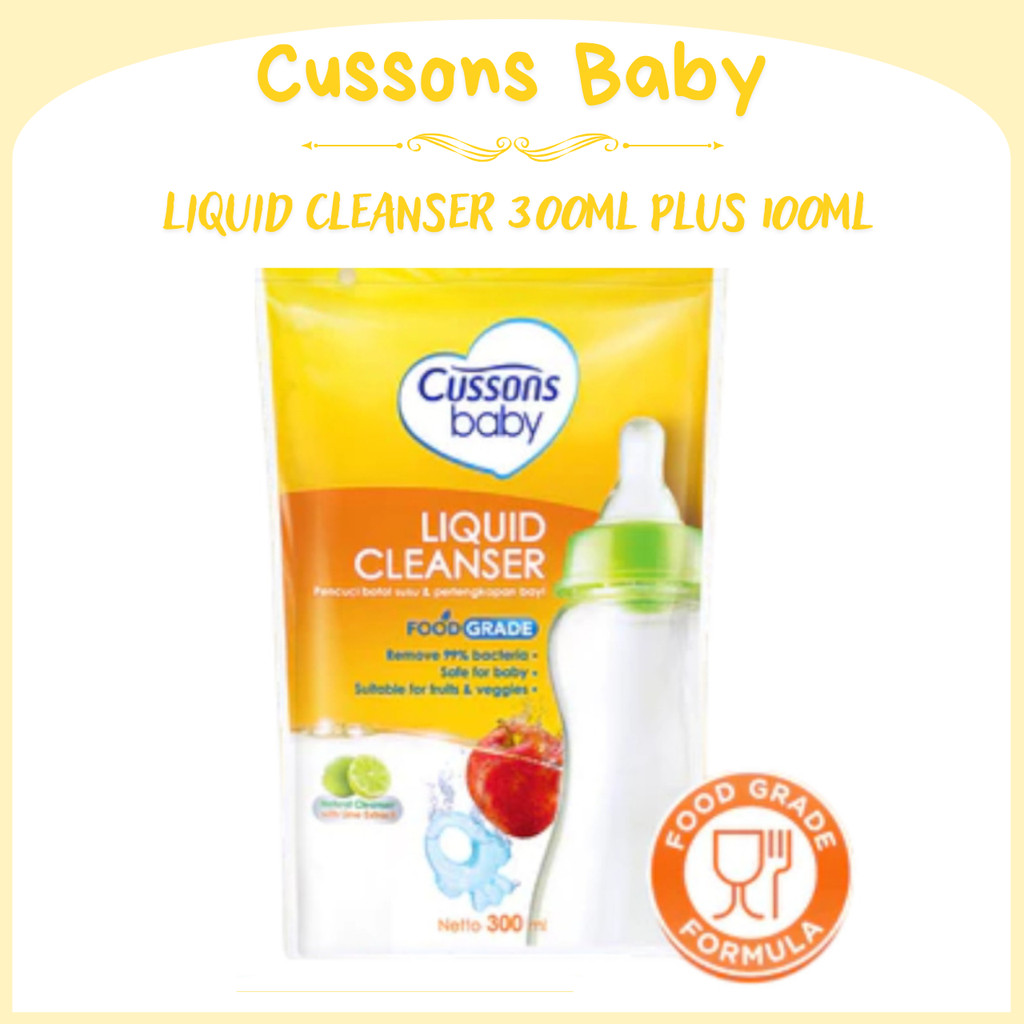 cussons baby liquid cleanser 300ml plus 100ml/pencuci botol susu cussons baby liquid cleanser 300ml plus 100ml/pencuci botol susu