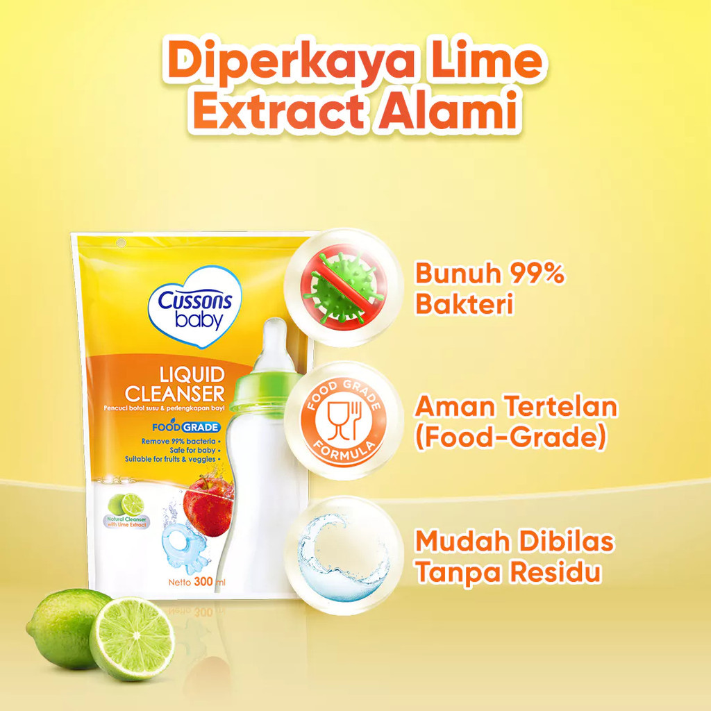 cussons baby liquid cleanser 300ml plus 100ml/pencuci botol susu cussons baby liquid cleanser 300ml plus 100ml/pencuci botol susu