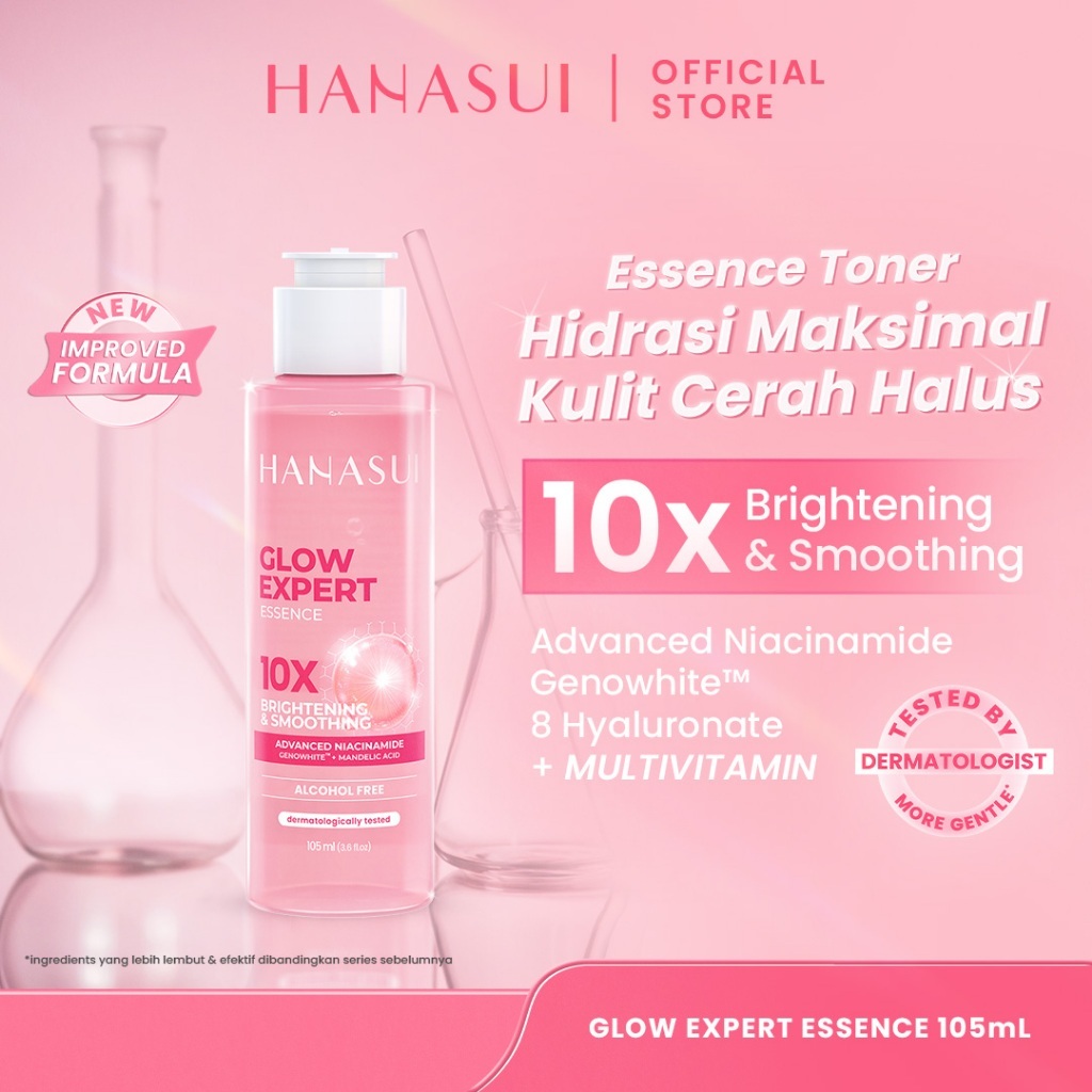 hanasui glow expert toner essence 105ml/toner wajah hanasui glow expert toner essence 105ml/toner wajah