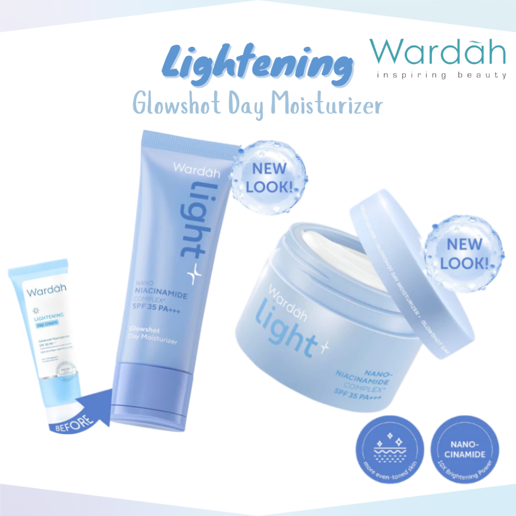 wardah lightening glowshot day moisturizer 20ml and 30g/pelembab wajah wardah lightening glowshot day moisturizer 20ml and 30g/pelembab wajah