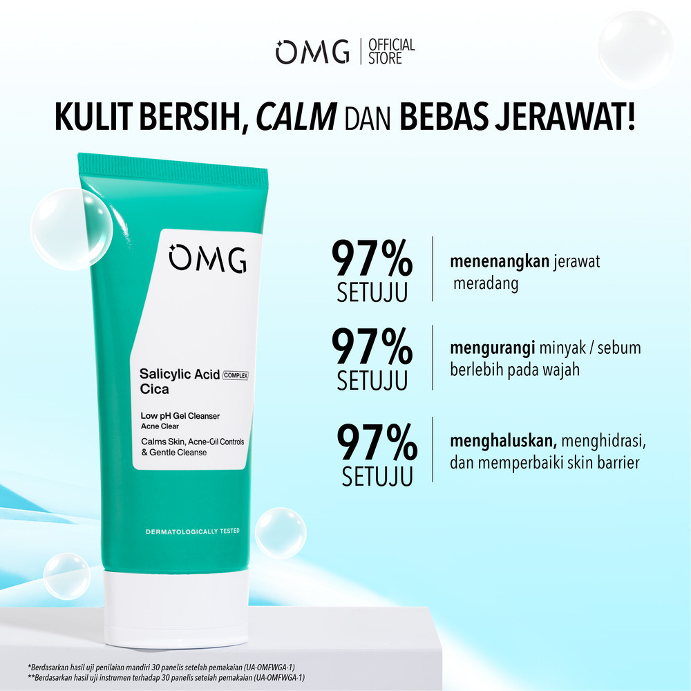omg oh my glow low ph gel cleanser 70ml/pembersih wajah omg oh my glow low ph gel cleanser 70ml/pembersih wajah