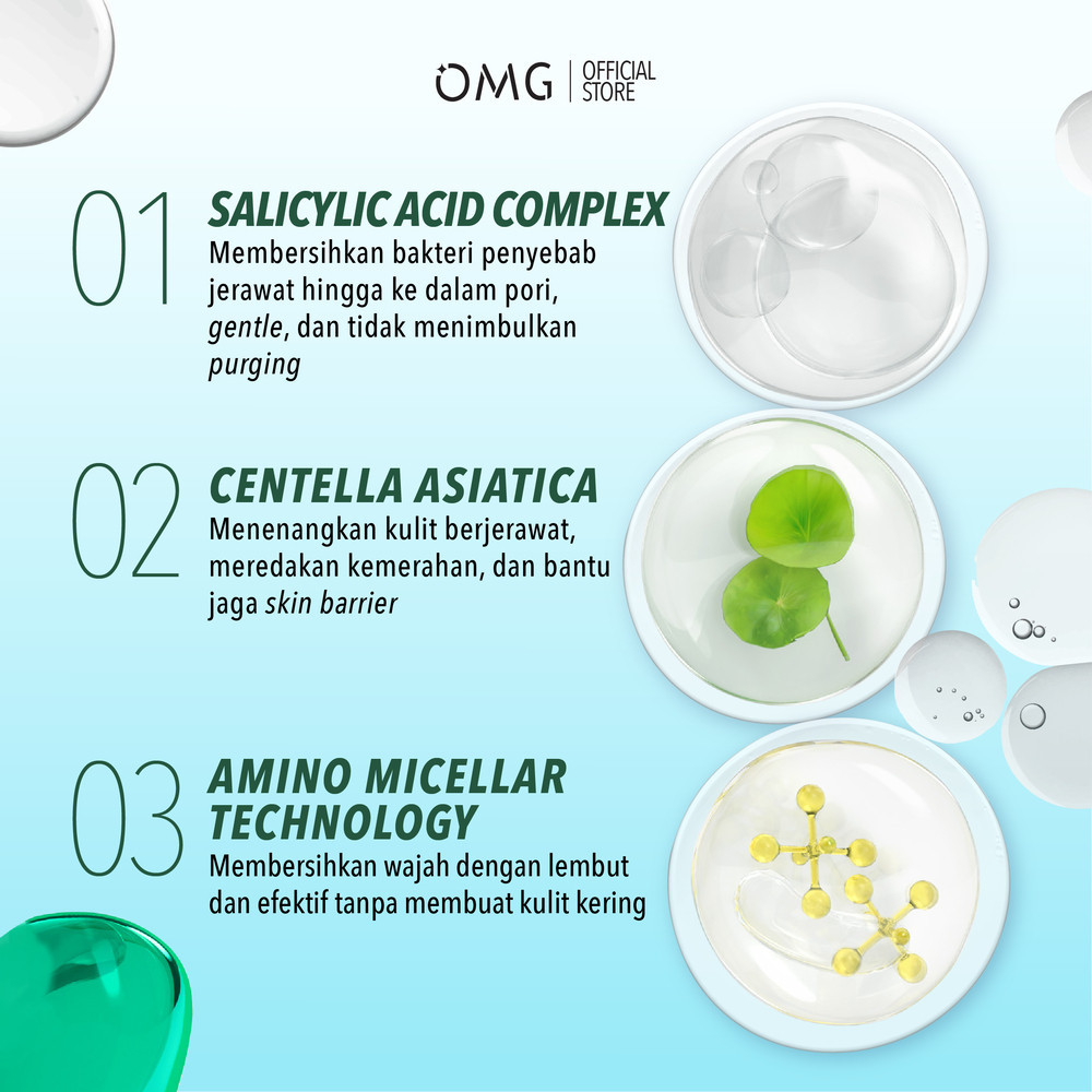 omg oh my glow low ph gel cleanser 70ml/pembersih wajah omg oh my glow low ph gel cleanser 70ml/pembersih wajah