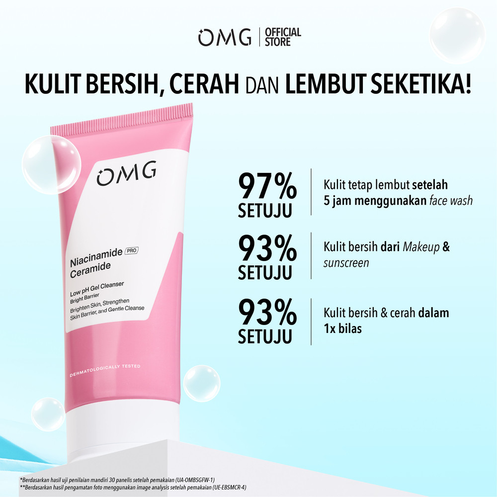 omg oh my glow low ph gel cleanser 70ml/pembersih wajah omg oh my glow low ph gel cleanser 70ml/pembersih wajah