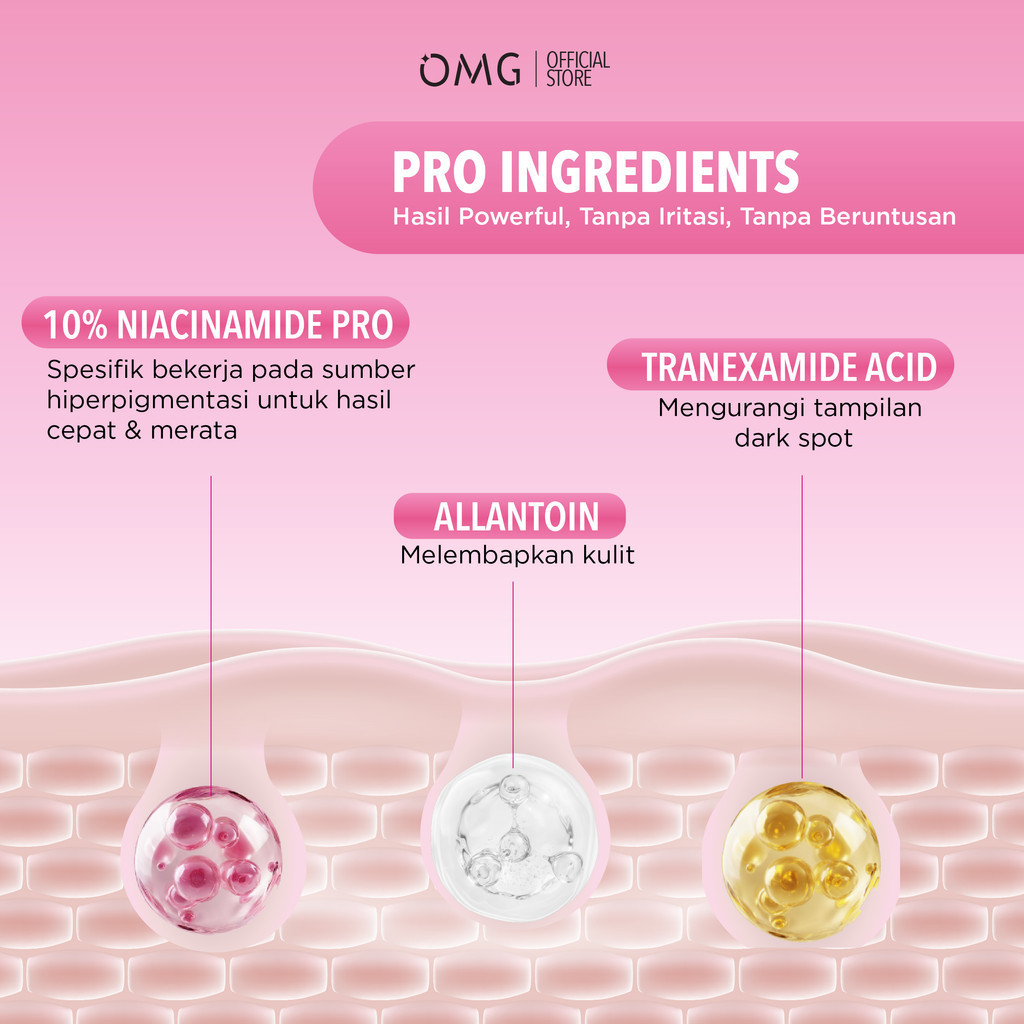 omg oh my glow 10% niacinamide pro tranexamic acid ultra brightening expert serum 17ml/serum wajah omg oh my glow 10% niacinamide pro tranexamic acid ultra brightening expert serum 17ml/serum wajah