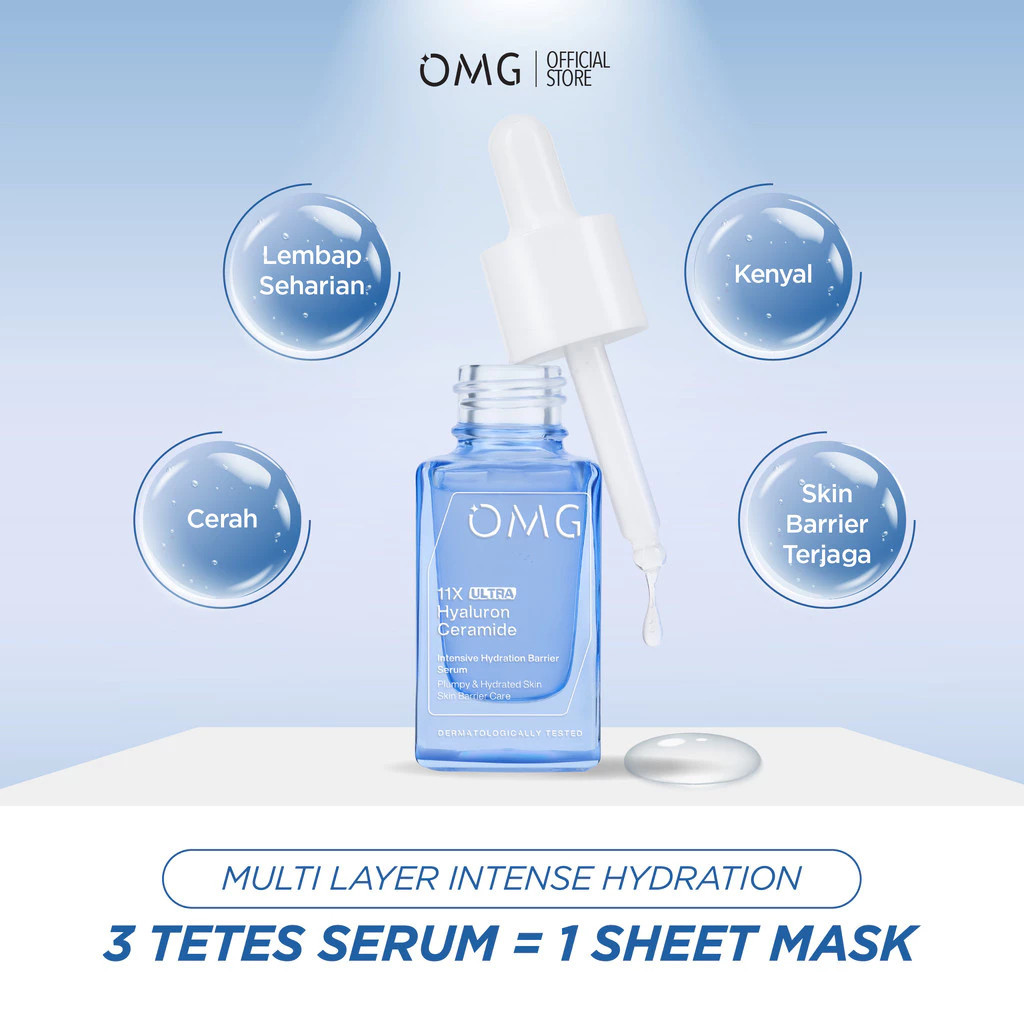 omg oh my glow 11x ultra hyaluron ceramide intensive serum 17ml/serum wajah omg oh my glow 11x ultra hyaluron ceramide intensive serum 17ml/serum wajah