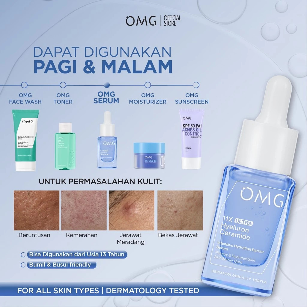omg oh my glow 11x ultra hyaluron ceramide intensive serum 17ml/serum wajah omg oh my glow 11x ultra hyaluron ceramide intensive serum 17ml/serum wajah