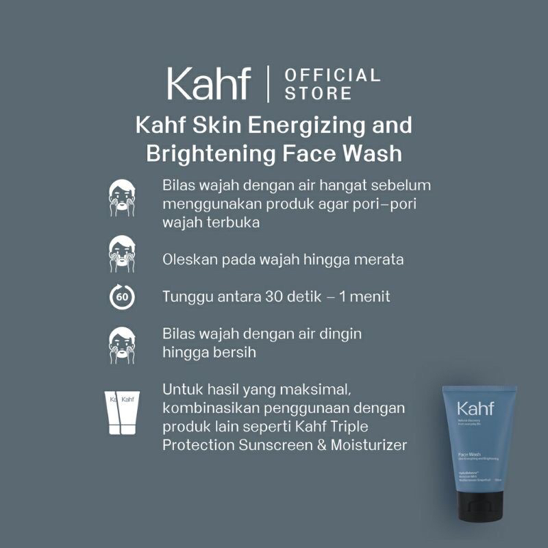 kahf men face wash 100ml | oil & acne control | skin energizing & brightening | oil & comedo defense kahf men face wash 100ml | oil & acne control | skin energizing & brightening | oil & comedo defense