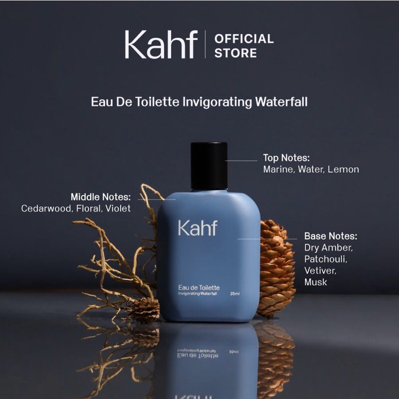 kahf men eau de toilette parfume 35ml/parfum pria kahf men eau de toilette parfume 35ml/parfum pria