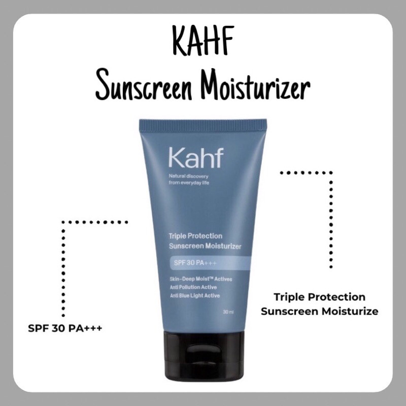 kahf triple protection sunscreen moisturizer spf 30 pa+++ 30ml kahf triple protection sunscreen moisturizer spf 30 pa+++ 30ml