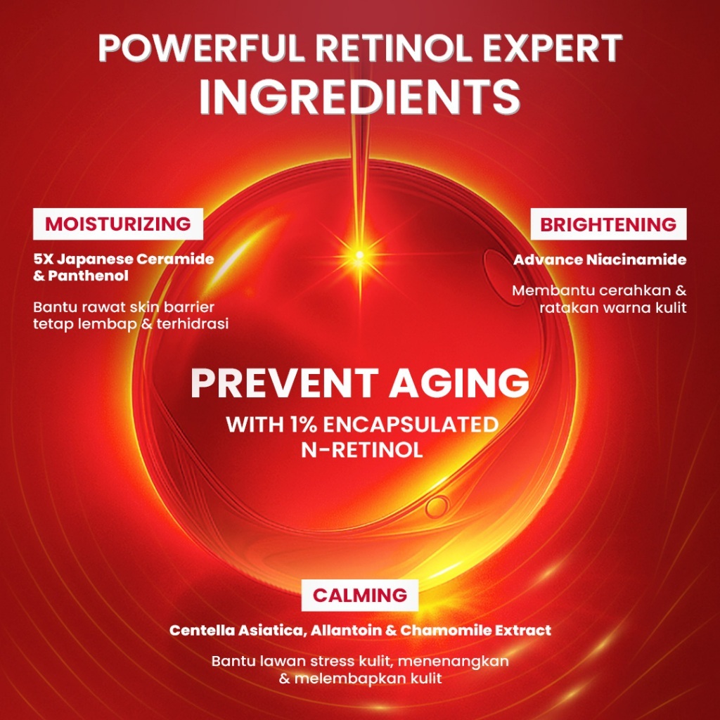 hanasui power retinol expert serum 20ml/serum wajah hanasui power retinol expert serum 20ml/serum wajah